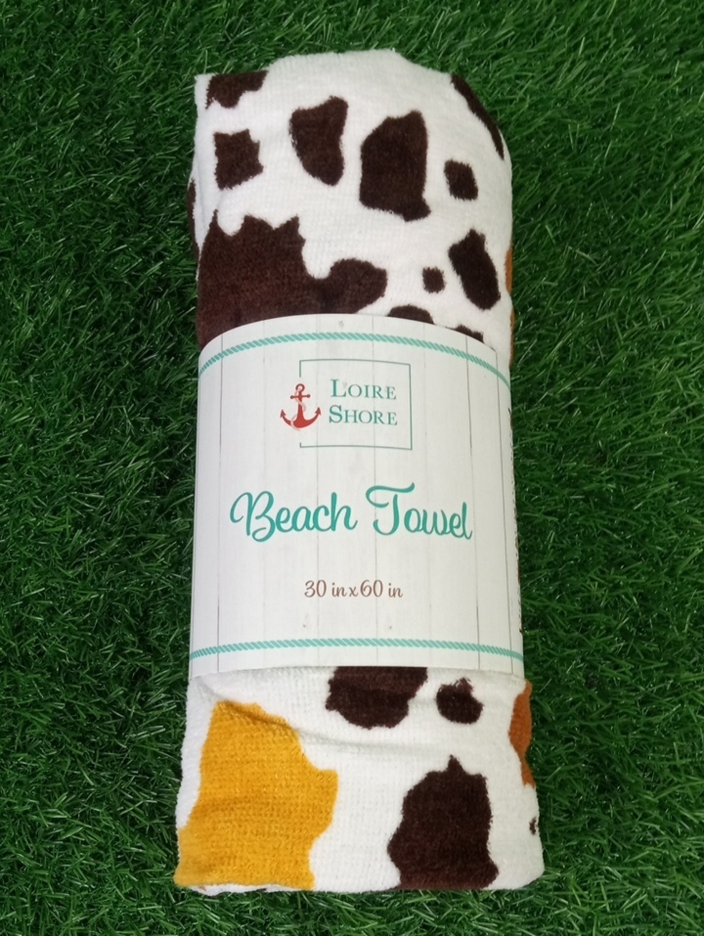 🚜 Cow Print Beach Towel